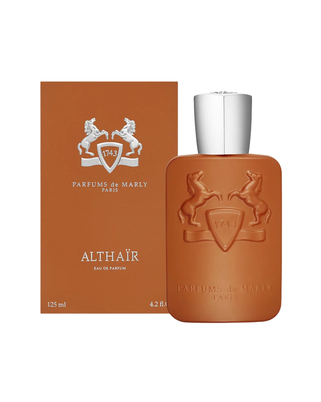 Frasco Althair Parfums de Marly EDP 125ml - Notas de cardamomo, vainilla y madera de gaiac