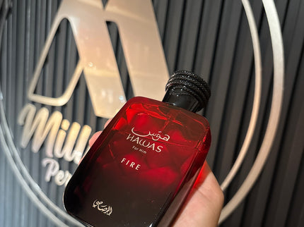 Rasasi Hawas Fire EDP 100ml perfume unisex acuático amaderado Colombia