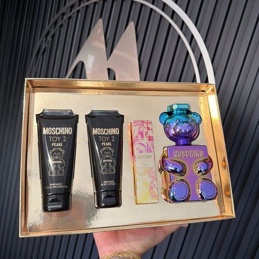 Estuche Toy 2 Pearl Moschino perfume 100ml mini 10ml crema corporal regalo ideal Colombia