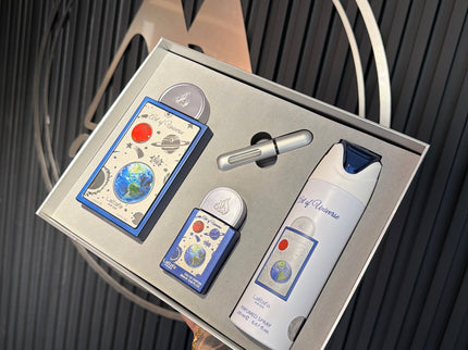 Lattafa Art of Universe - Estuche fragancia cítrica aromática con mandarina y cedro