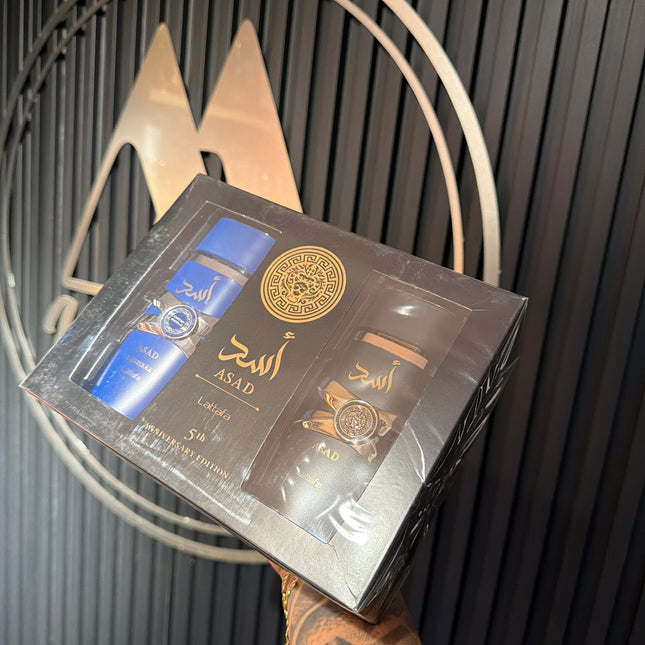 ESTUCHE LATTAFA ASAD 5 ANIVERSARIO: ASAD 100 ML + ASAD ZANZIBAR 100 ML