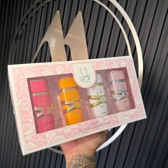 Lattafa Yara Mini Collection - Estuche regalo 4 fragancias árabes femeninas