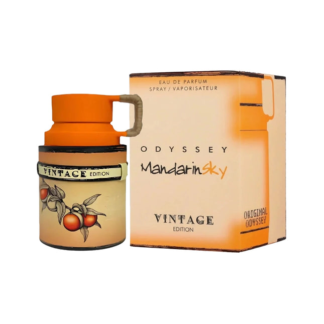 Frasco Odyssey Mandarin Sky Vintage ARMAF 100ml - Fragancia amaderada y cítrica unisex