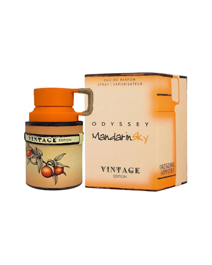 Frasco Odyssey Mandarin Sky Vintage ARMAF 100ml - Fragancia amaderada y cítrica unisex
