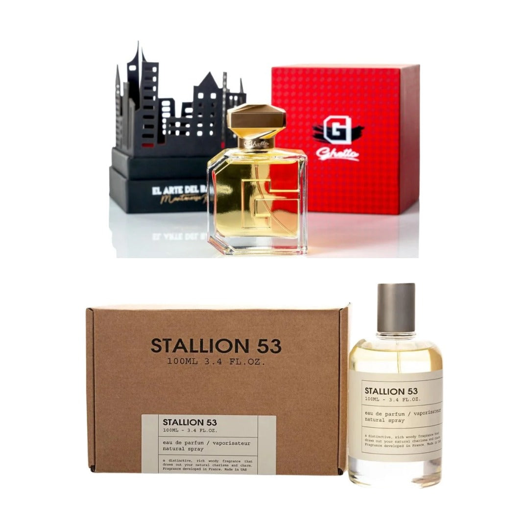COMBO GHETTO BY RYAN CASTRO + EMPER STALLION 53 con estuches - Perfumería Millennio