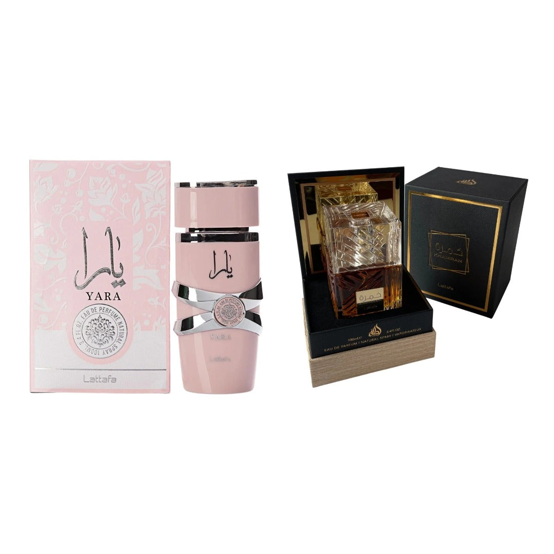 COMBO LATTAFA YARA + KHAMRAH con estuches - Perfumería Millennio
