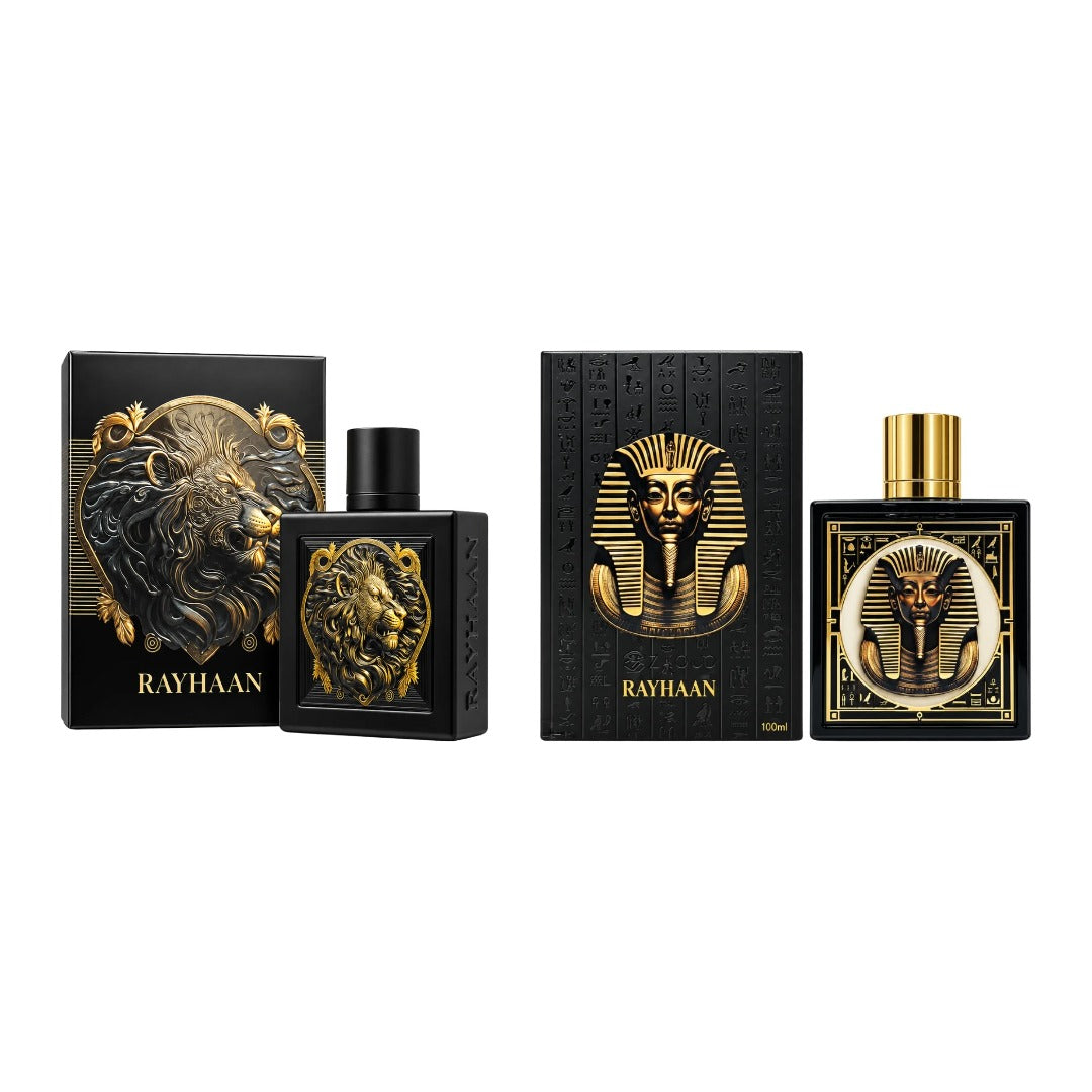 COMBO RAYHAAN LION + PHARAOH con estuches - Perfumería Millennio