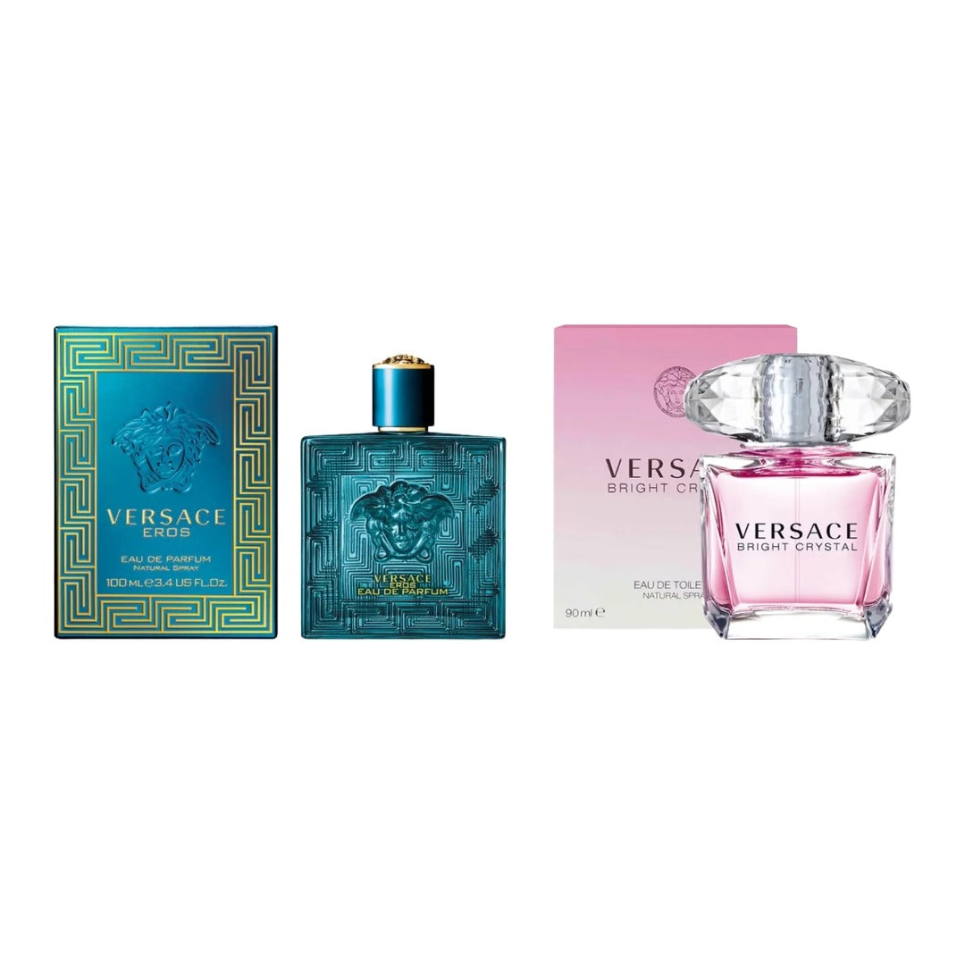 COMBO VERSACE EROS EAU DE PARFUM + BRIGHT CRYSTAL con estuches - Perfumería Millennio