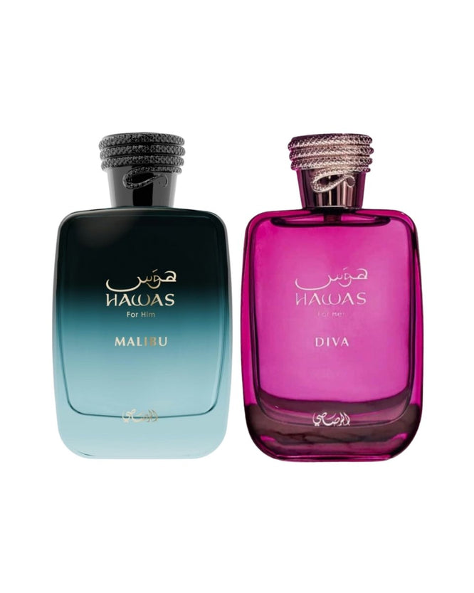 COMBO RASASI HAWAS MALIBU + DIVA - Perfumería Millennio