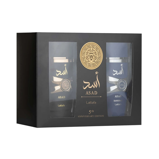 ESTUCHE LATTAFA ASAD 5 ANIVERSARIO: ASAD 100 ML + ASAD ZANZIBAR 100 ML