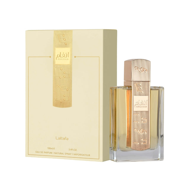 Lattafa Angham EDP 100ml – Fragancia Oriental con Jengibre, Praliné y Ámbar