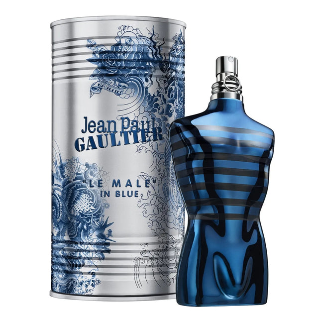 Le Male In Blue Jean Paul Gaultier EDP 125ml – Frasco azul vista frontal