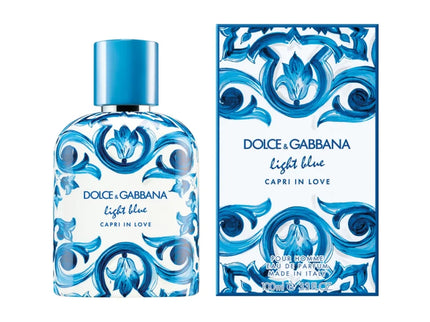 Frasco Light Blue Capri In Love Pour Homme Dolce & Gabbana 100ml - Notas de Pimienta, Higo y Pachulí