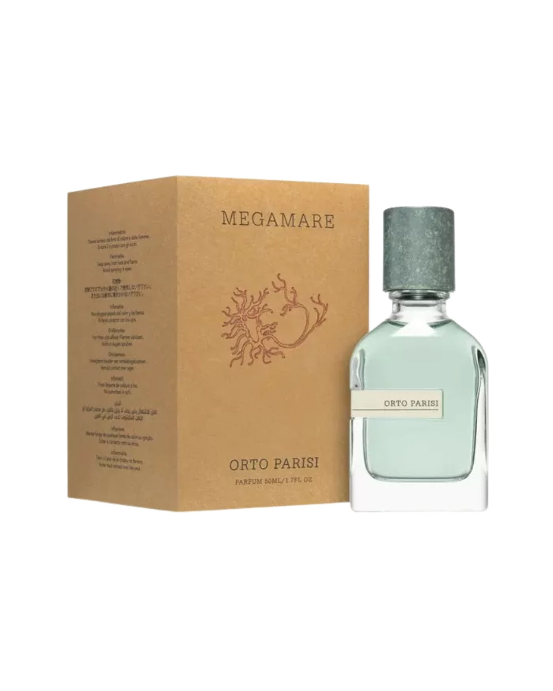 Frasco Orto Parisi Megamare EDP 50ml - Perfume marino con bergamota, algas y ambroxan