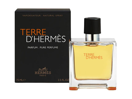 Frasco Terre d'Hermès Pure Parfum 75ml Hermès - Notas de Pomelo, Sílex, Musgo de Roble y Benjuí