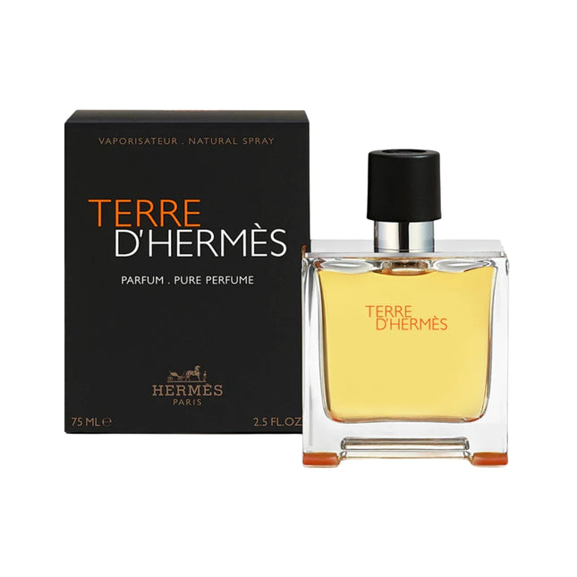 Frasco Terre d'Hermès Pure Parfum 75ml Hermès - Notas de Pomelo, Sílex, Musgo de Roble y Benjuí